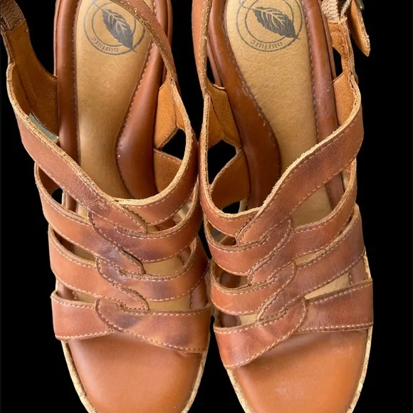 Nurture Rust-Brown Wedge Sandals - Picture 5 of 5